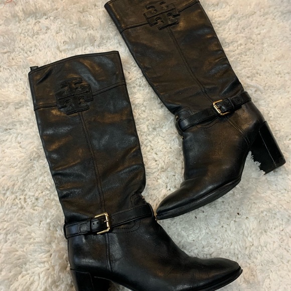 Tory Burch Blaire Mid-Heel Riding Boots - Picture 2 of 8
